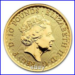 1/10 oz Gold Coin 2021 Great Britain Britannia Royal Mint 10 Pounds Coin