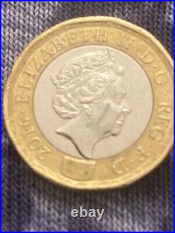 £1 Coin From 2016 With Defects Rare