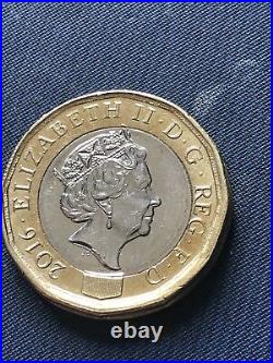 £1 Coin From 2016 With Defects Rare
