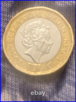 £1 Coin From 2016 With Defects Rare