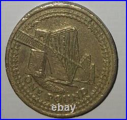 £1 Coin Scotland Forth Railway Bridge 2004 Old Round Pound