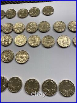 £1 Coins One Old Round Pound Coins Capital Cities X 28