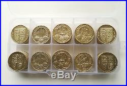 £1 Full Set Of 43 One Pound Coins In Lighthouse Coin Album
