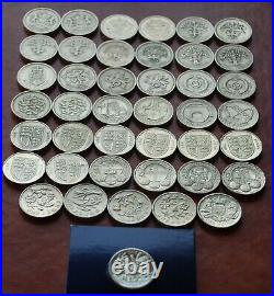 1 GB £1 one pound Lot of 42 Different coins, eg Capital Cities. Circulated