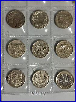 £1 ONE POUND COIN. FULL SET 42 coins 24 DESIGNS 1983-2016 CAPITAL, FLORAL (2)