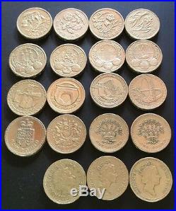 £1 ONE POUND RARE BRITISH COINS, COIN HUNT 1983-2015 uncirculated condition coin