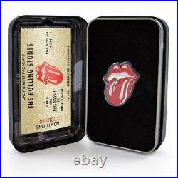 1 OZ Silver ROLLING STONES Tongue & Lips with COA Gibraltar 5 Pounds (1 ounce)