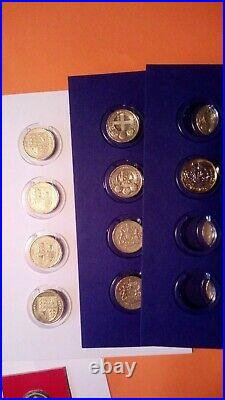 £1 One Pound Full Set Of 48 1983-2017 Used And Mint Coins + Album