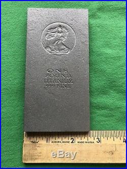 1 (One) Pound Titanium Bullion Bars. 999 Fine Investment Grade Ti. 16 oz