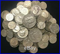 1 One Troy Pound LB US Silver Coins NO JUNK Pre-1965 HALF DOLLAR QUARTERS DIMES