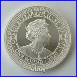 1 Pound 2020 St. Helena 1 Oz Ag French Trade Dollar Silver Mintage 5000