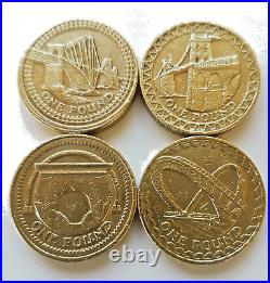 £1 Rare One Pound Coins UK Coin Hunt (Edinburgh, Flax, Cardiff, Royal Arms)