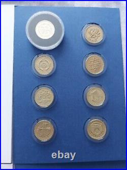 £1 coin Collection 46 COIN DATE RUN incl rare 2015 & 2016 royal shield 5th portr