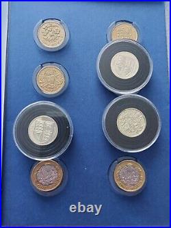 £1 coin Collection 46 COIN DATE RUN incl rare 2015 & 2016 royal shield 5th portr