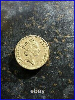 £1 coin Irish Flax Royal plant. 1991. Northern Ireland. Used