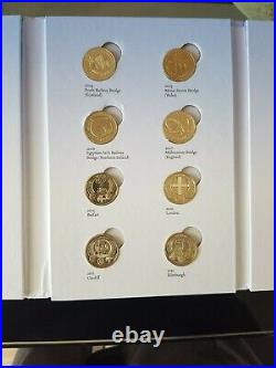 £1 coins all uncirculated or proof coins in british coin hunt album full set