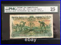 1 pound Ploughman Rep Ireland 4.10.38 Irland Eire Punt PMG 25 VF BOI 067109