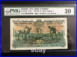 1 pound Ploughman Rep Ireland 5.12.35 Irland Eire Punt PMG 30 VF BoI 053959