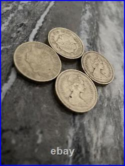 1 pound coins Old Is Gold All 4 For £5500