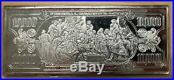 $10,000 One Troy Pound Proof. 999 Silver Note Bar with Case