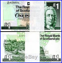 100 BRAND NEW UNCIRCULATED Crisp Scottish One Pound £1 Notes Consecutive Numbers