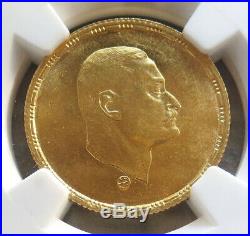 1390 Ah/ /1970 Gold Egypt One Pound Ngc Mint State 62