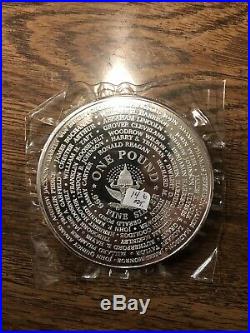 14.6 Troy Ounces One AVDP Pound 999 Silver Round Presidential Proof