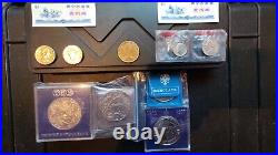 16 X 1952-1977 Queen Elizabeth II Jubile Crown Coins + JOBLOT two 1 pound coins+
