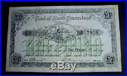 1863 Bank of North Queensland One Pound Note