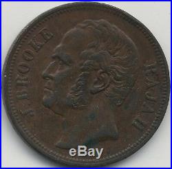 1863 Sarawak One Cent Coin Pennies2Pounds
