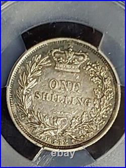 1872 Great Britain 1 Shilling PCGS Certified XF45 Die #90 S-3906A Victoria