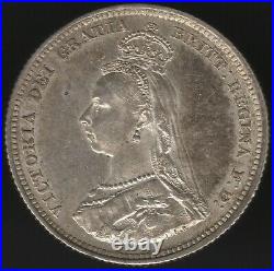 1887 Victoria Silver Proof One Shilling Coin British Coins Pennies2Pounds
