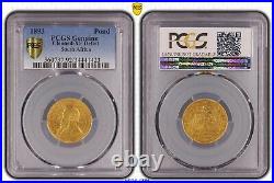 1893 ZAR South Africa 1 Pond (Pound) Gold PCGS XF extremely rare (Heins Z46)