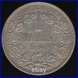 1894 South Africa Silver 1 Shilling World Coins Pennies2Pounds