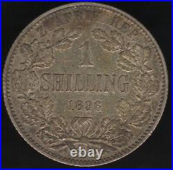 1896 South Africa Silver 1 Shilling Coin World Coins Pennies2Pounds