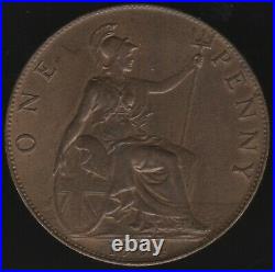 1904 Edward VII One Penny Coin British Coins Pennies2Pounds