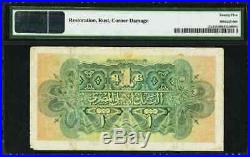 1916 One Pound Banknote National Bank of Egypt Rowlatt Signature P12a PMG 25VF