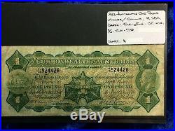 1923 Australian One Pound note Miller/Collins Fine-gFine