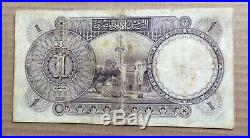 1926 Egypt One 1 Pound FALAH Banknote P20 Hornsby Signature Prefix J/4 821310
