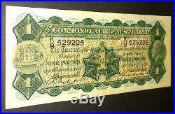1927 Australia Riddle/Heathershaw £1 One Pound banknote above average