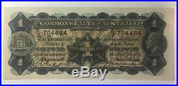 1927 Australian One Pound Banknote Riddle/Heathershaw EF K7 704484