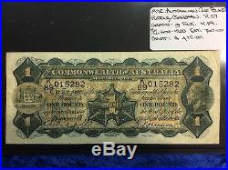 1932 Australian One Pound note Riddle/Sheehan gFine
