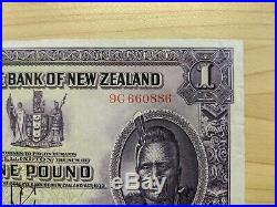 1934 The Reserve Bank of New Zealand One Pound £1 Maori Chief Banknote