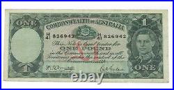 1942 Australia One Pound Note in Very Fine Condition! P. 26