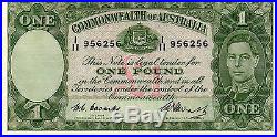 1949 AUSTRALIAN ONE POUND NOTE R31 COOMBS/WATT gEF/aUNC I/11 956256 CRISP NOTE