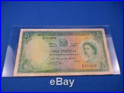 1957 Bank Of Rhodesia And Nyasaland One Pound Scarce