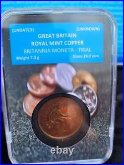 1957 Royal Mint Trio of Metal Trial Coin & Die Set 3 Rare Trial Coins cherry box