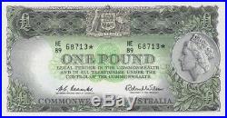 1961 One Pound Star Note Coombs/Wilson R34bS Uncirculated