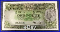 1961 One Pound Star Note Coombs-Wilson aUNC