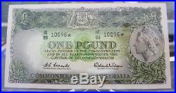 1961 One Pound Star Note Coombs-Wilson aUNC